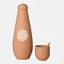White Terra Clay Bottle Set Handmade 950 ml (Calligraphy or Pattern) thumbnail