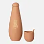 Yellow Terra Clay Bottle Set Handmade 950 ml (Calligraphy or Pattern) thumbnail