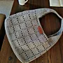 Grey Crochet Bag with Inner Lining & Magnetic Lock - 23x32 cm