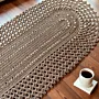 Light Brown Handmade Table Runner with Side Set Option - 93x34 cm