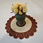 Handmade Crochet Round Table Centerpiece - Polyester 75 cm Diameter