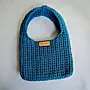 Crochet Shoulder Bag with Lining & Magnetic Closure - 24x18 cm