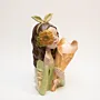 Flora - Botanical Gypsum Marble Sculpture - Elegant Decor - 35x18 cm thumbnail