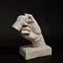 Bond - Artistic Gypsum Marble Sculpture - Symbolic Form - 17x12 cm thumbnail