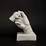 Bond - Artistic Gypsum Marble Sculpture - Symbolic Form - 17x12 cm thumbnail