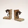 Rusty - Rustic Gypsum Marble Sculpture - Hand Painted Art - 22x18 cm thumbnail