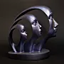 Bless – Elegant Serene Gypsum Marble Sculpture Art – 22x20 cm