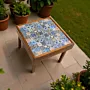 Handcrafted Ceramic Coffee Table – Pine Wood Center Table - (8–10) Kg