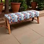 Modern Bench - Pine Wood Cushioned Seating - (6-8) kg - 42x34x121 cm thumbnail