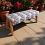 Modern Bench - Pine Wood Cushioned Seating - (6-8) kg - 42x34x121 cm thumbnail