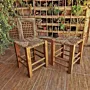 Handcrafted Arabic Stool Chair – Swedish Pine Wood Halfa Weave