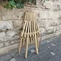 Handcrafted Foldable Teak Trap Chair - Solid Wood - 84x60x86 cm thumbnail
