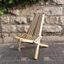 Handcrafted Foldable Teak Trap Chair - Solid Wood - 84x60x86 cm thumbnail