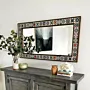 Handmade Full-Length Ceramic Mirror - Dark Pine Wood Frame - 160x78 cm thumbnail