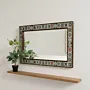 Handcrafted Full-Length Ceramic Mirror – Dark Pine Wood Frame (160×78 cm)