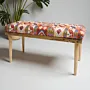 Handcrafted Modern Bench – Teak Wood Cushioned Entry Seating - (6–8) Kg