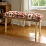 Modern Bench - Teak Wood Cushioned Entry Seating - Kg - 42x34x121 cm thumbnail