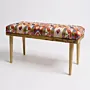 Modern Bench - Teak Wood Cushioned Entry Seating - Kg - 42x34x121 cm thumbnail