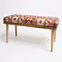 Modern Bench - Teak Wood Cushioned Entry Seating - Kg - 42x34x121 cm thumbnail
