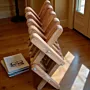 Handcrafted Foldable Small Wood Table - Swedish Pine - 46x32x41 cm thumbnail