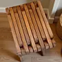 Handcrafted Foldable Small Wood Table - Swedish Pine - 46x32x41 cm thumbnail