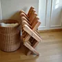 Handcrafted Foldable Small Wood Table - Swedish Pine - 46x32x41 cm thumbnail