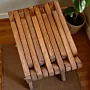 Handcrafted Foldable Small Wood Table - Swedish Pine - 46x32x41 cm thumbnail