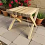 Handcrafted Teak Trap Table – Compact Wooden Side Table - (5–7) Kg