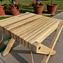 Teak Trap Table - Compact Wooden Side Table - (5-7) Kg - 40x45x40 cm thumbnail
