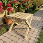 Handcrafted Teak Trap Table – Compact Wooden Side Table - (5–7) Kg