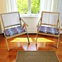 VIP Chair - Teak Wood Woven Backrest Seat - (8-10) kg - 70x85x82 cm thumbnail