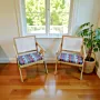 VIP Chair - Teak Wood Woven Backrest Seat - (8-10) kg - 70x85x82 cm thumbnail