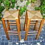 High Arabic Stool - Pine Wood Halfa Weave Counter Seat - 67x35x35 cm thumbnail