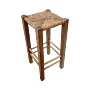 High Arabic Stool - Pine Wood Halfa Weave Counter Seat - 67x35x35 cm thumbnail