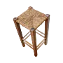 High Arabic Stool - Pine Wood Halfa Weave Counter Seat - 67x35x35 cm thumbnail