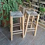 High Arabic Stool - Beech Wood Halfa Weave Counter Seat - 67x35x35 cm thumbnail