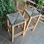 High Arabic Stool - Beech Wood Halfa Weave Counter Seat - 67x35x35 cm thumbnail