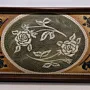 Handmade Ceramic Mosaic Hanging Wall Plaque - Wooden Frame – 25x15 cm