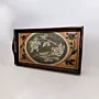 Handmade Ceramic Mosaic Hanging Wall Plaque - Wooden Frame – 25x15 cm