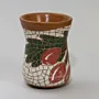 Handmade Ceramic Tea Cup with Mosaic Art Handmade Finish - 8x6x6 cm thumbnail