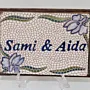 Handmade Ceramic Name Wall Hanging – Custom Names – Mosaic Art Design