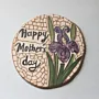 Handmade Ceramic Mosaic Magnet - Natural Clay Finish - Ø5 cm thumbnail