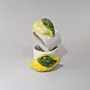 Ceramic Lemon Ring Art Piece - Mosaic Art - Palm Size - 6x6x3 cm thumbnail