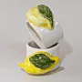 Ceramic Lemon Ring Art Piece - Mosaic Art - Palm Size - 6x6x3 cm thumbnail
