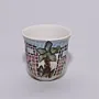 Ceramic Coffee Cup - Food-Safe Artisan Mosaic Art Finish - 8x6x6 cm thumbnail