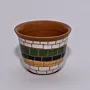 Ceramic Coffee Cup - Food-Safe Handmade Mosaic Art Design - 8x6x6 cm thumbnail