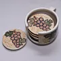 Handmade Ceramic Coaster Set with Holder – Jordanian Mosaic Art