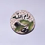 Handmade Ceramic Mosaic Magnet – Natural Clay Finish – 5 cm Diameter