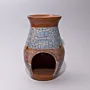 Ceramic Oil Aroma Burner - Mosaic-Inspired Craft Art - 12x14x12 cm thumbnail