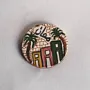 Handmade Ceramic Fridge Magnet – Mosaic Art Souvenir – 5 cm Diameter
